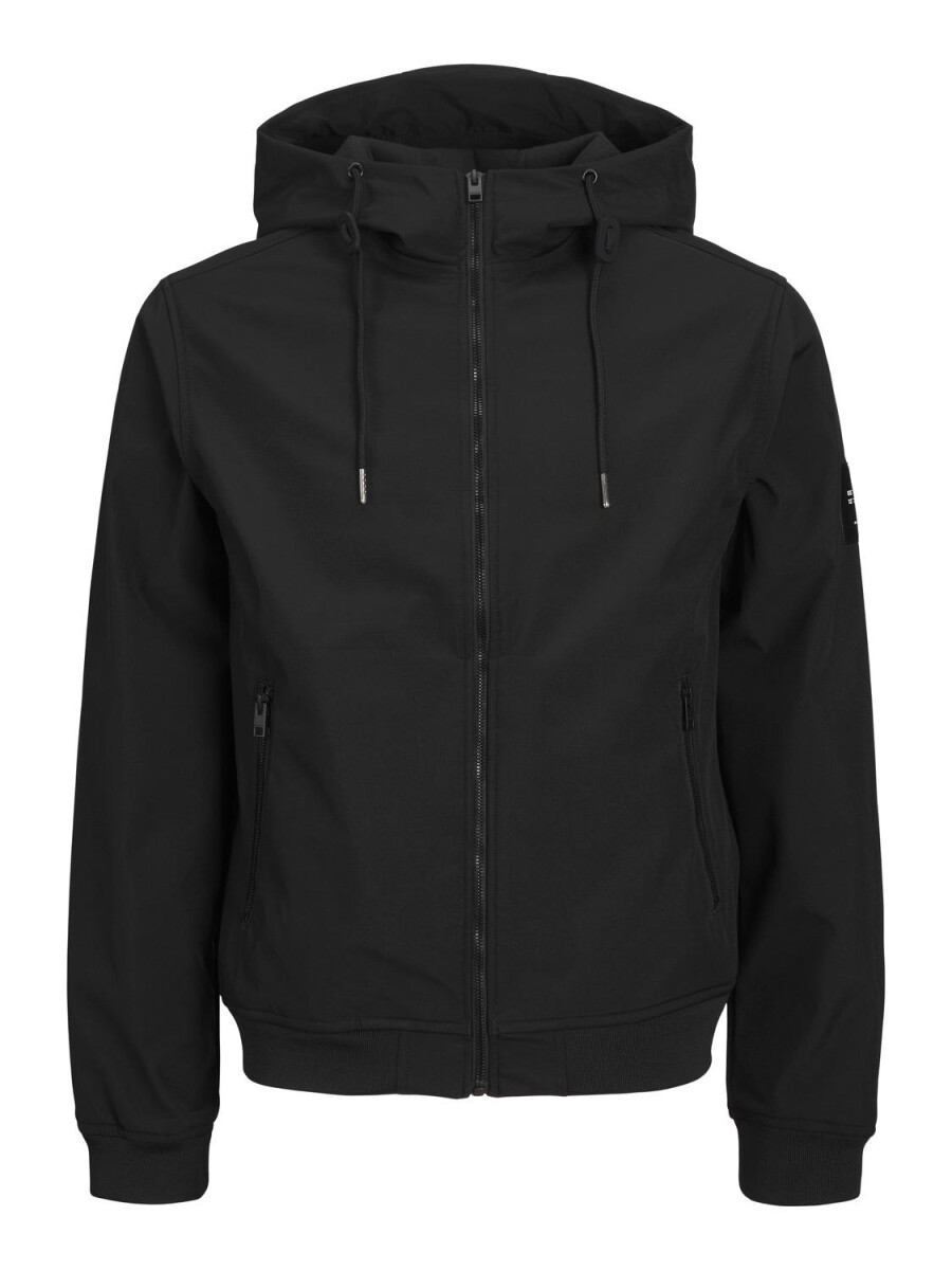 Chaqueta Basic Acabado Softshell - Black 