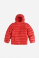 Campera puffer básica con capucha - UNISEX ROJO