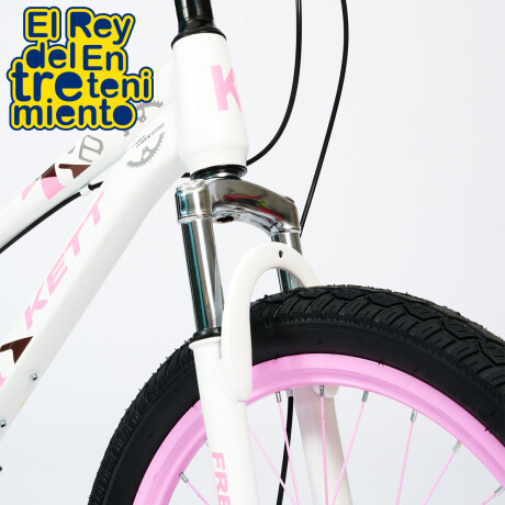 Bicicleta Montaña Kett Rodado 20 Acero Freno Disco Fressa-Rosa