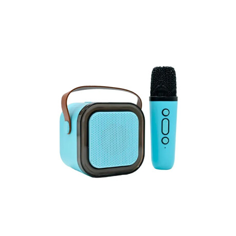 Parlante con luz y microfono karaoke Azul