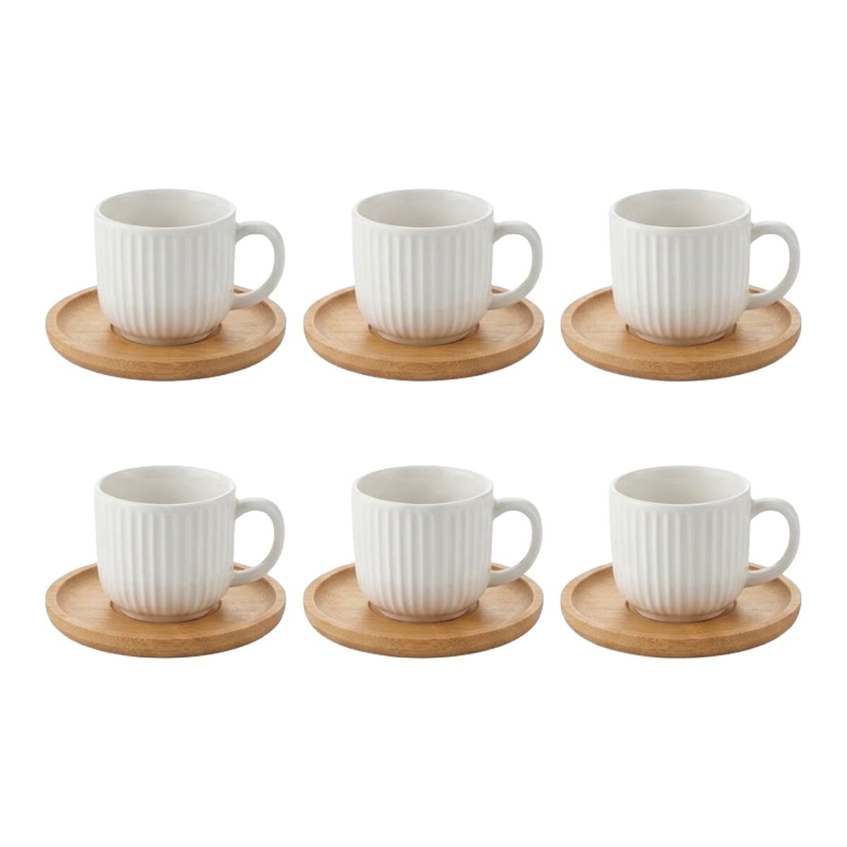 SET TAZA C/PLATITO BAMBU 12PZAS 