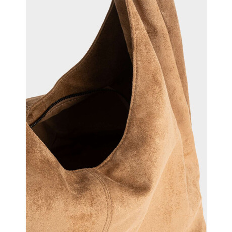 Cartera Shopper Combinada Marron Camel
