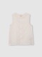 Blusa Con Cuello De Flecos Blanco Roto