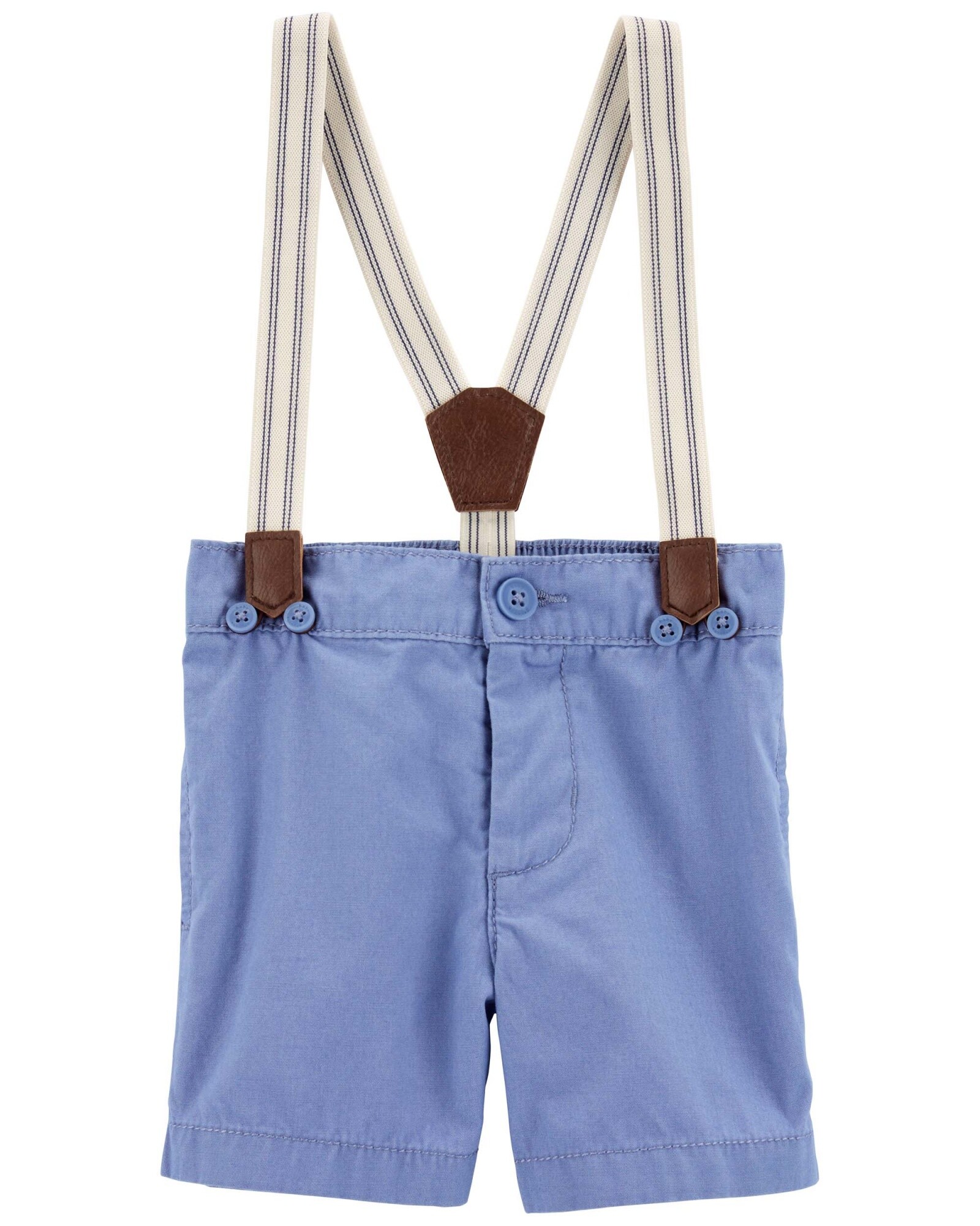 Short de algodón con tiradores Sin color