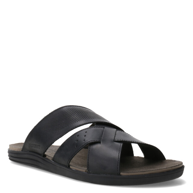 Sandalia de Hombre Freeway Casual Negro (Cuero Graso)