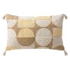 COJIN RECT BEIGE COMB C/BORLAS 30X50CM Unica