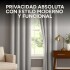Cortina Blackout 100% Engomada Termica Set 2 Paños Tipo Lino Variante Color Gris Claro