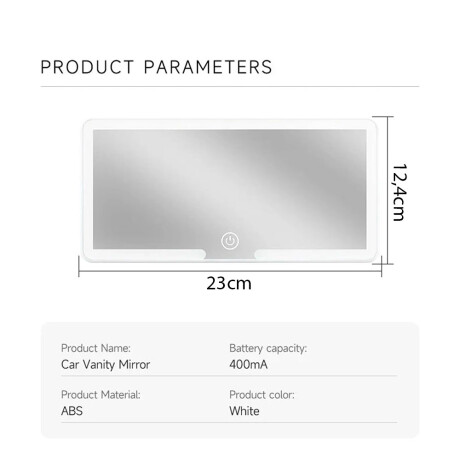 ACCESORIO INTERIOR - ESPEJO PARASOL ACOMPA ÑANTE C/LED - ACCESORIO INTERIOR - ESPEJO PARASOL ACOMPA ÑANTE C/LED -