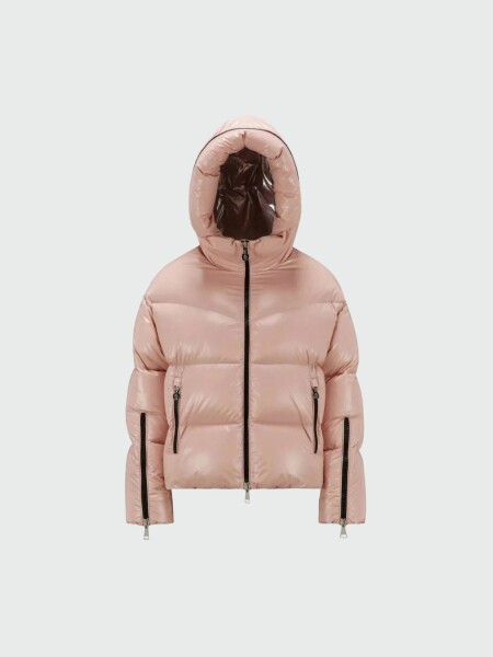 Campera con capucha integrada rellena de plumas, HUPPE Rosado