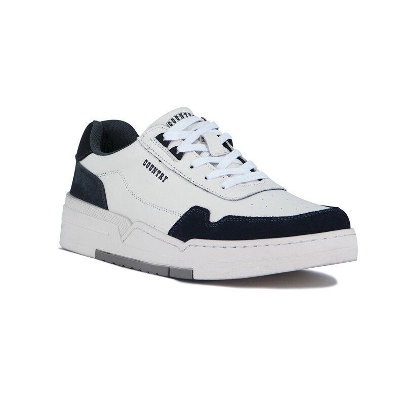 Country Calzado Casual Hombre Acordonado - Blanco/gris Blanco-gris