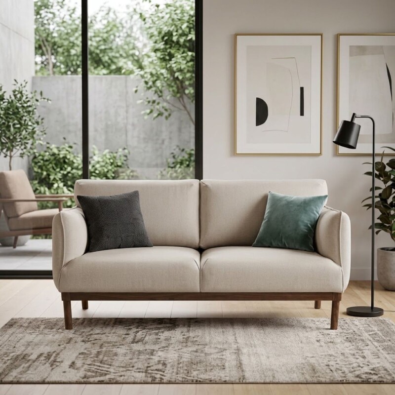 SOFA 2 PUESTOS CLASSIC CONTEMPORANEO - BEIGE (CD) Unica