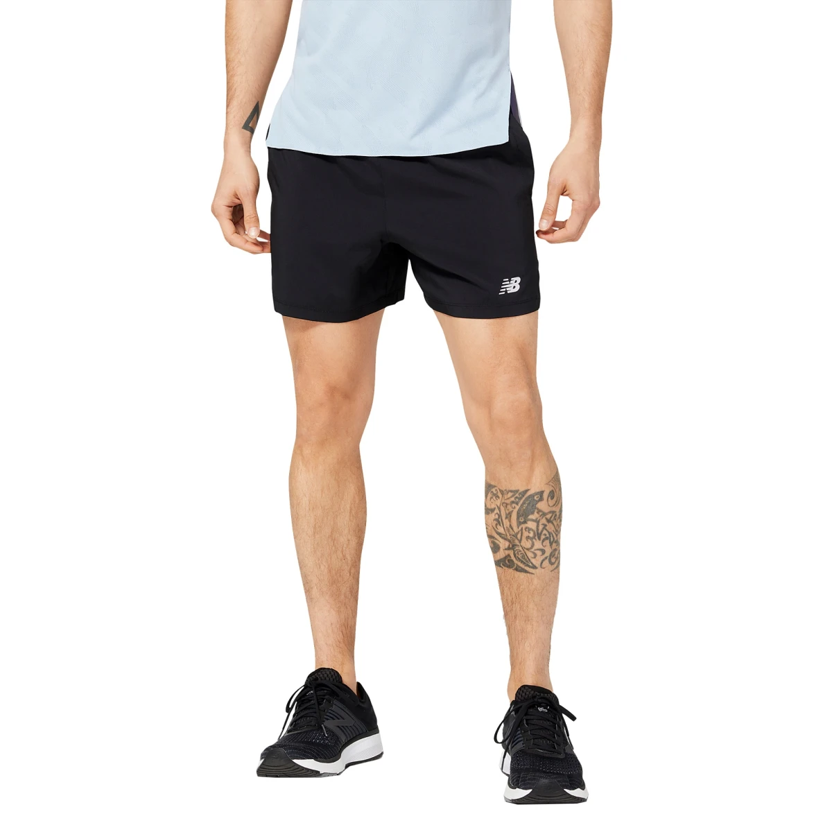 Short New Balance de hombre - 5 Inch - MS23228BK - BLACK 