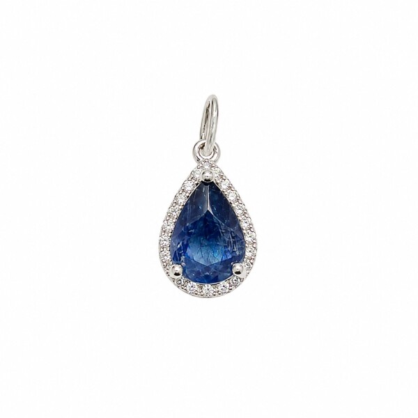 Dije Lagrima Zafiro y Zirconias - Plata 925 - sin piedra- CP6607 sinpiedra