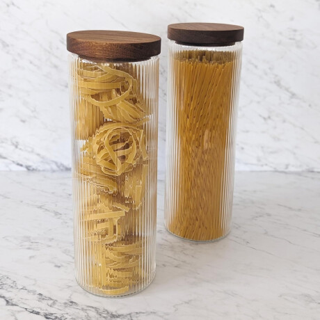 Frasco de vidrio con tapa de madera - Extra Grande 9x30cm Sc