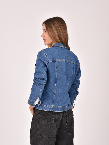 CAMPERA JEAN APPLE AZUL OSCURO