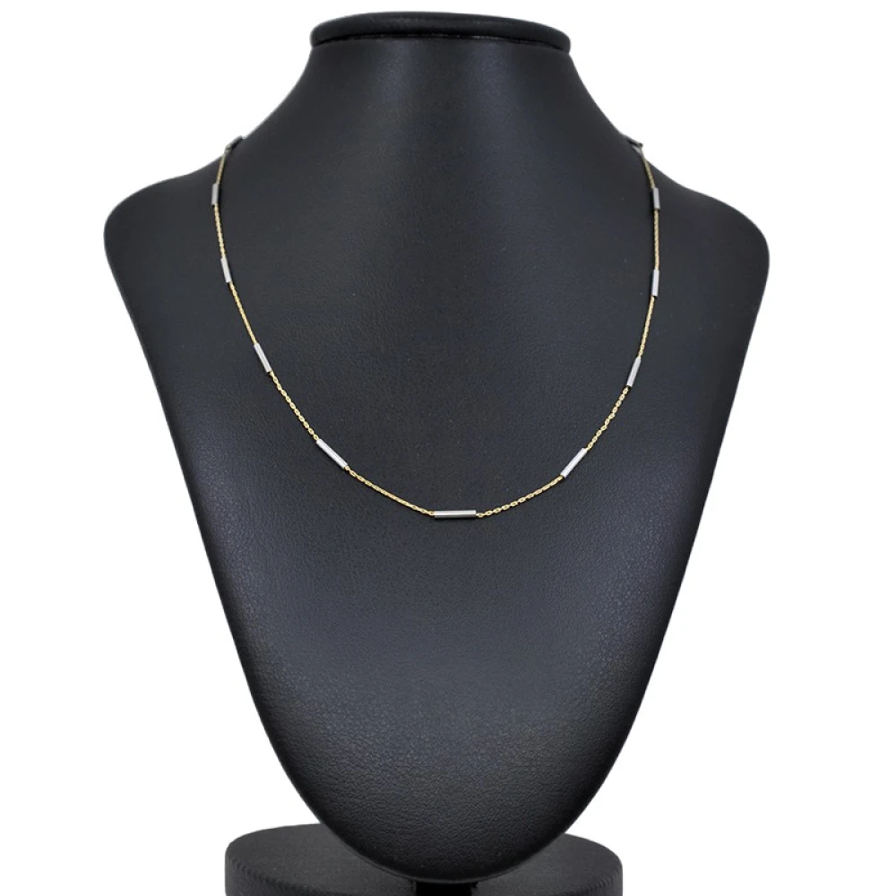 Cadena En Oro 18K De 2 Colores. Largo 40 Cm Cadena En Oro 18K De 2 Colores. Largo 40 Cm