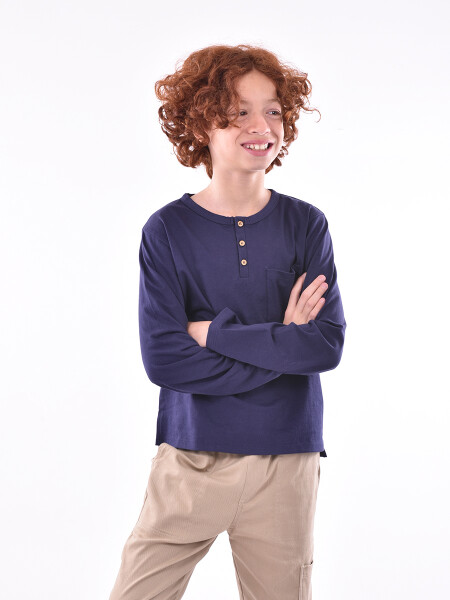 REMERA FELIPE TEEN AZUL OSCURO