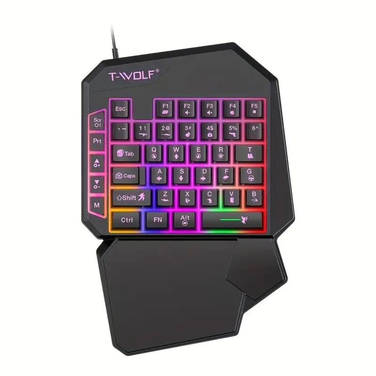 Mini teclado gamer T-Wolf 