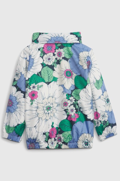 Campera Impermeable Floreada Toddler Niña Sp Multi Floral White