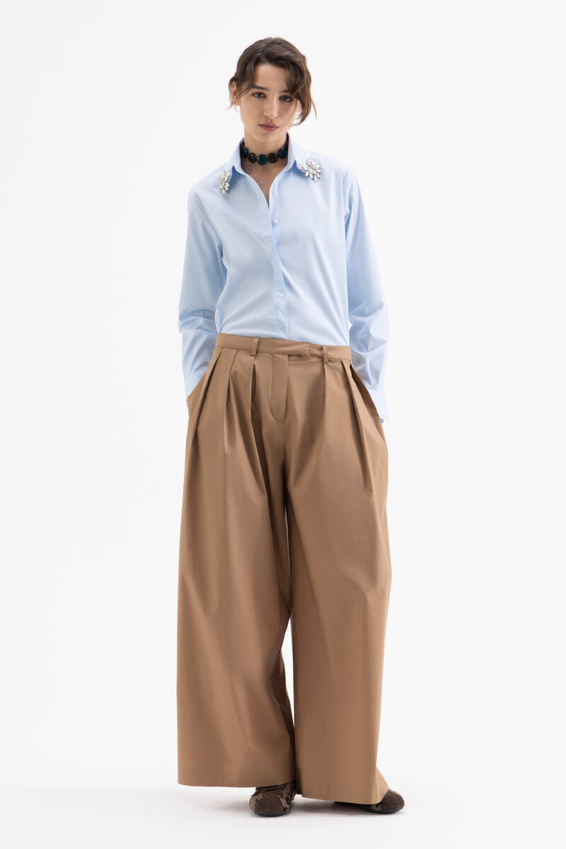 CAMISA SHINE Celeste