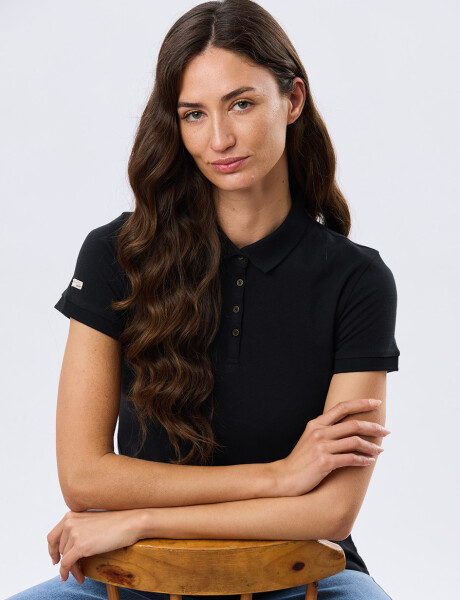 REMERA POLO PIQUÉ Negro