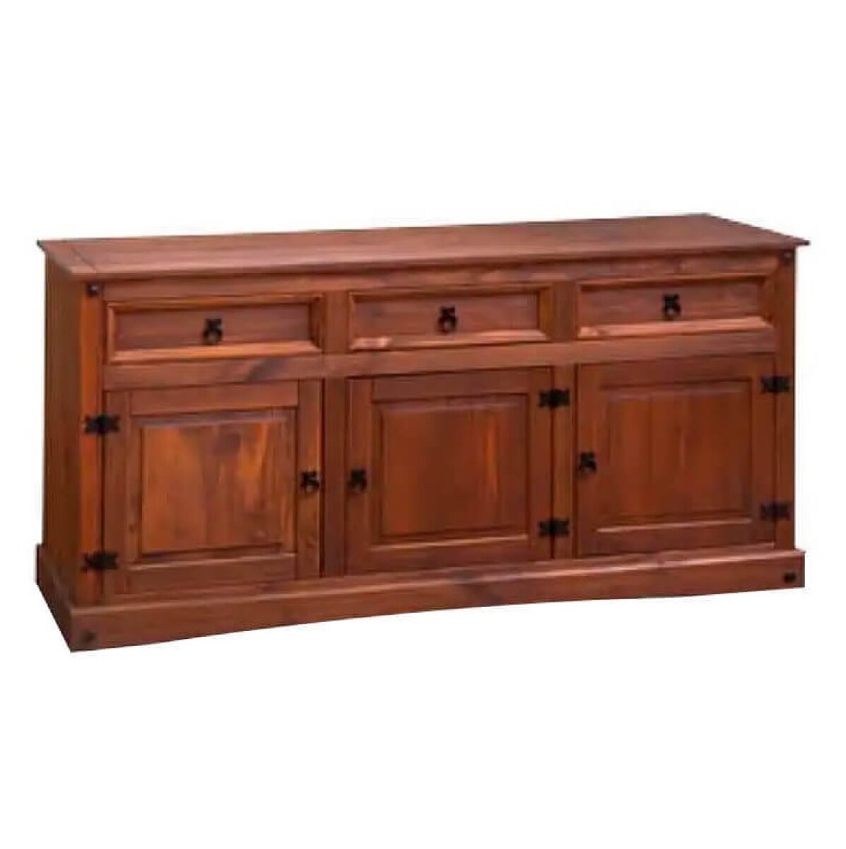 Mueble Aparador Madera Maciza Lustrada 3 Cajones 3 Puertas 