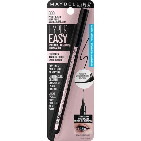 Maybelline Delineador de Ojos Hyper Easy N°800 Pitch Black – Precisión y Color Intenso Maybelline Delineador de Ojos Hyper Easy N°800 Pitch Black – Precisión y Color Intenso