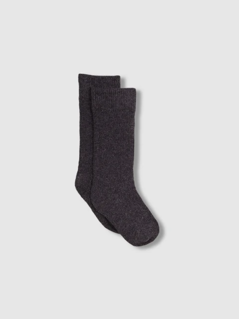 Calcetin Basico Gris Oscuro Melange
