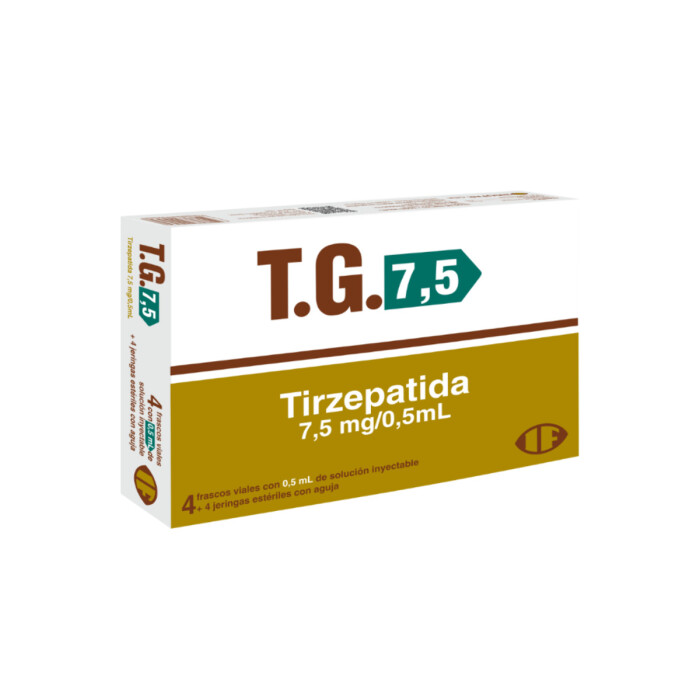 T.G 7.5 MG/0,5ML + JERINGAS CJ X 4 VIAL única
