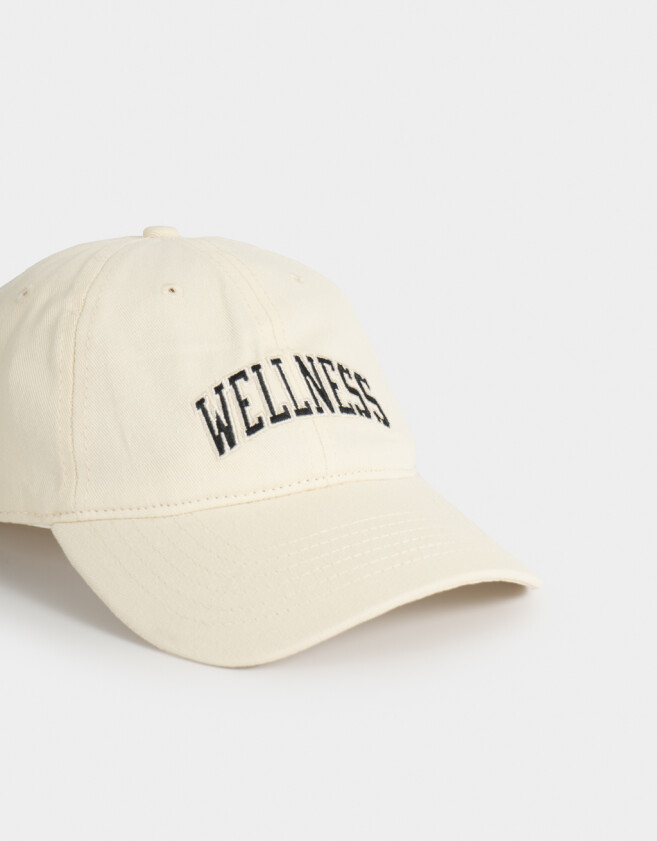Caps Deportivo Gorra Canvas "wellness" - Blanco Crudo