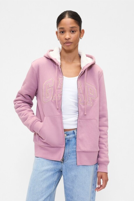 Canguro Con Corderito Logo Gap Mujer Wispy Mauve 902