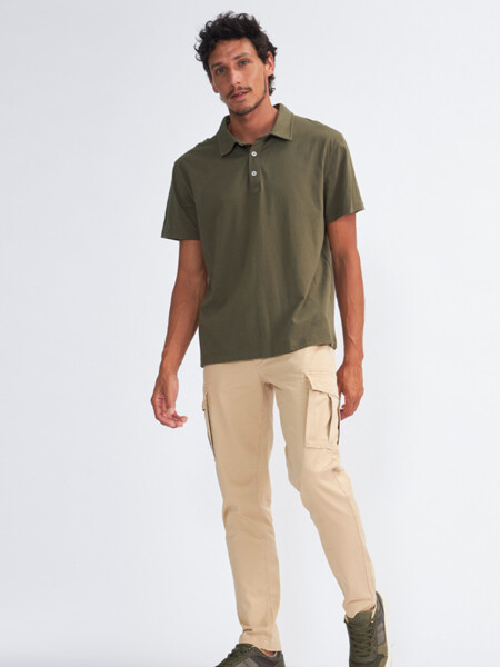 Pantalón cargo clásico Taupe