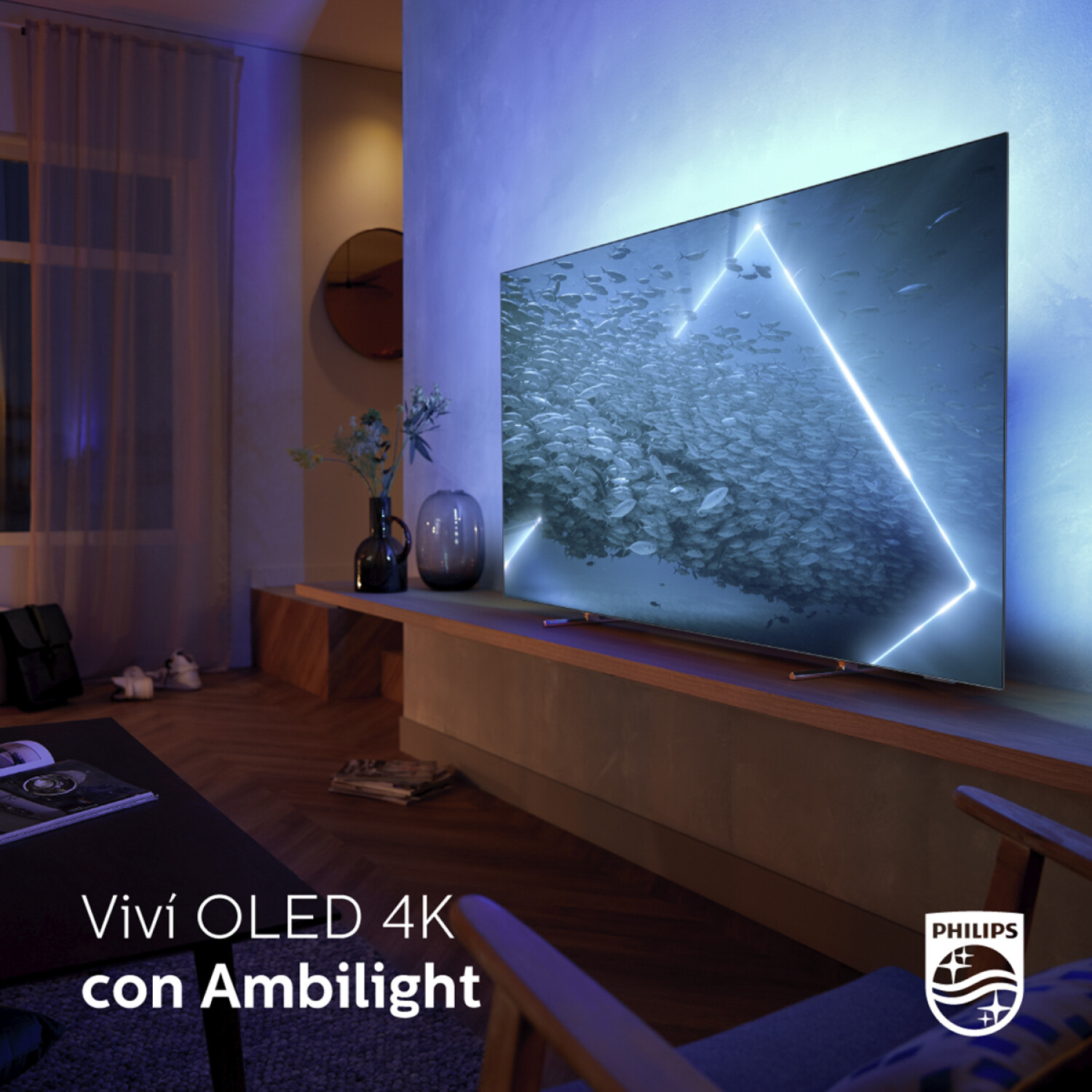 Oled Android Tv 65” Philips 4K con Ambilight — Philips