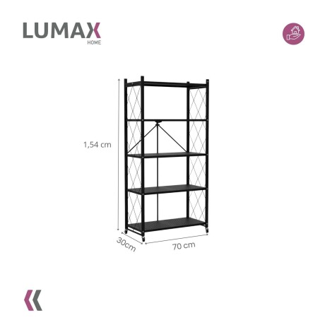 Estante Rack Plegable Lumax Metalico 5 Repisas Estante Rack Plegable Lumax Metalico 5 Repisas
