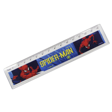 Regla Plástica Spiderman 15 cm BLANCO