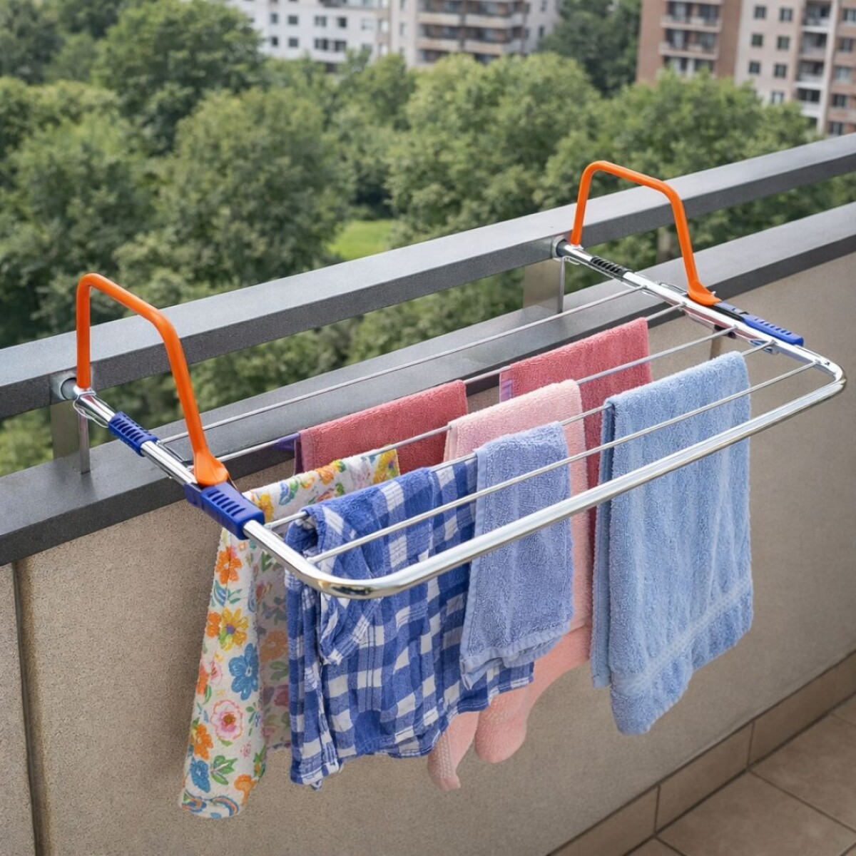 TENDEDERO DE COLGAR PARA BALCON CHICO METALICO 5 VARILLAS 