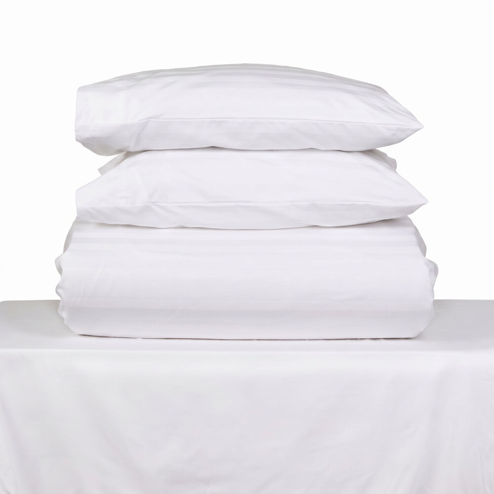 JGO SÁBANAS QUEEN ALGODON BLANCO HOTELERAS 500 HILOS
