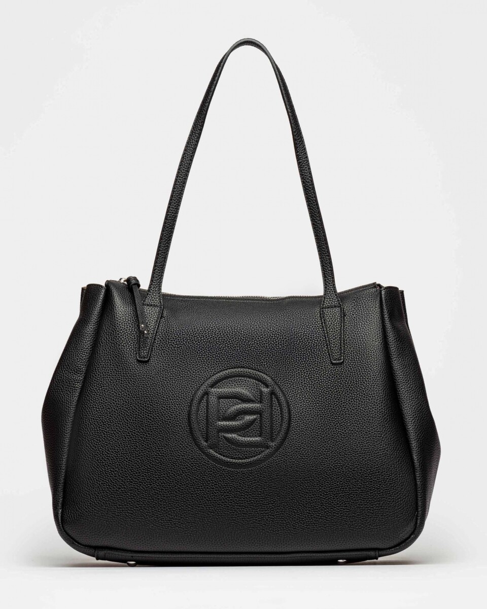 Bolso Sign en efecto cuero - Negro 