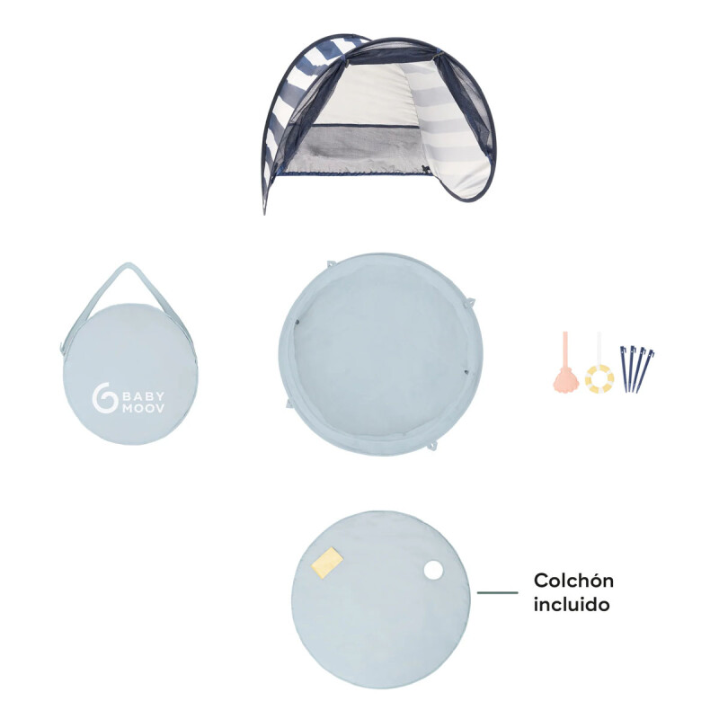 Carpa Zona de juego Anti-UV UPF 50+ Piscina Aquani Marinero Baby Moov Carpa Zona de juego Anti-UV UPF 50+ Piscina Aquani Marinero Baby Moov