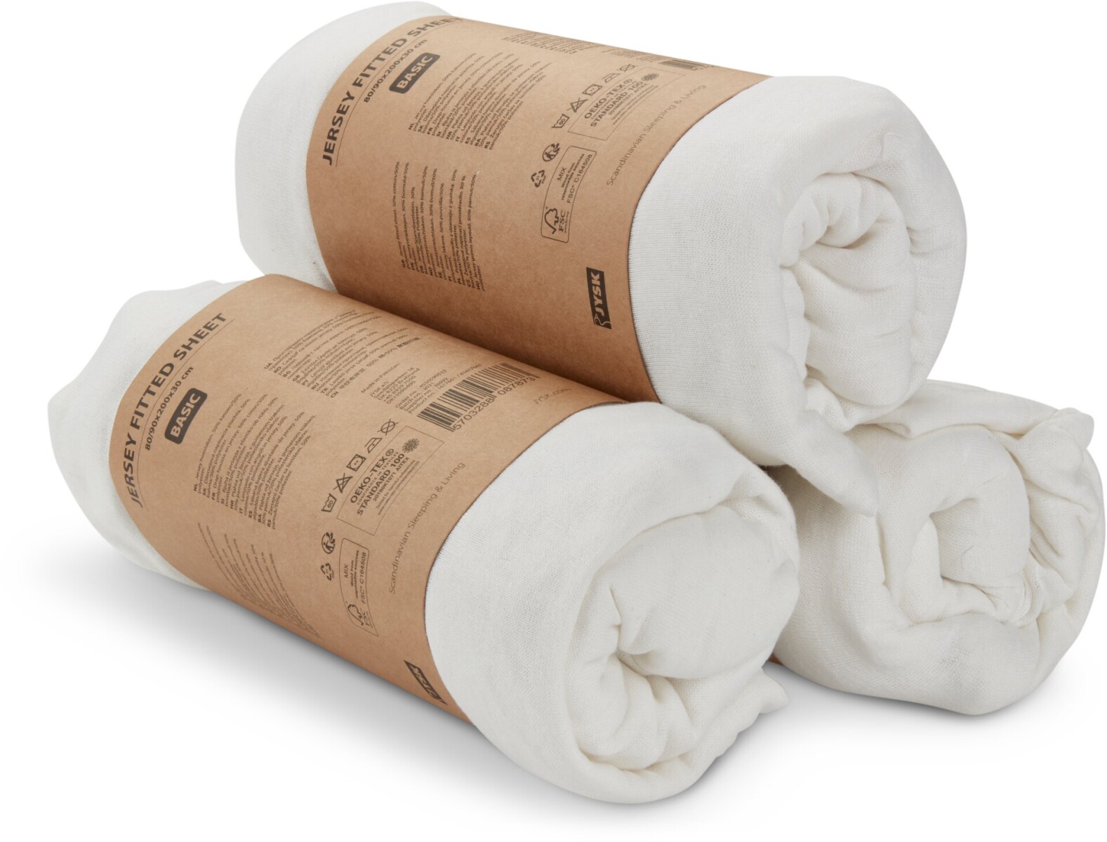 Sábana bajera ajust jersey JANNE 140x200x30 blanco 