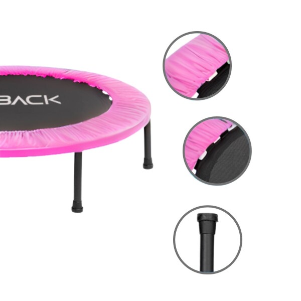 Mini Trampolin Plegable Cama Elástica Saltarín Fitness 102 Cm Color Rosa Mini Trampolin Plegable Cama Elástica Saltarín Fitness 102 Cm Color Rosa