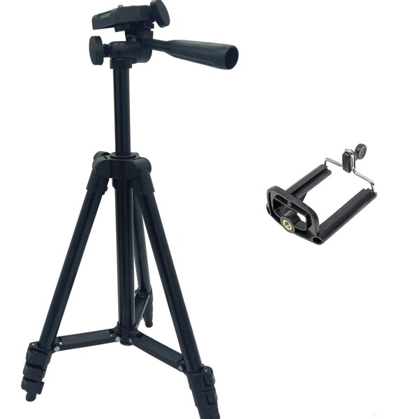 Tripode Profesional Celular 360° Pies De Goma + Estuche Variante Color Negro