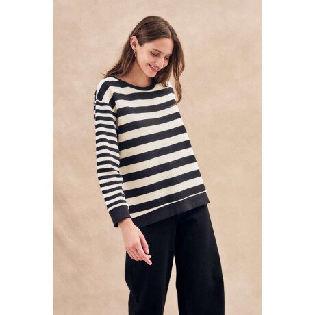 Sweater Rayado Multi Negro