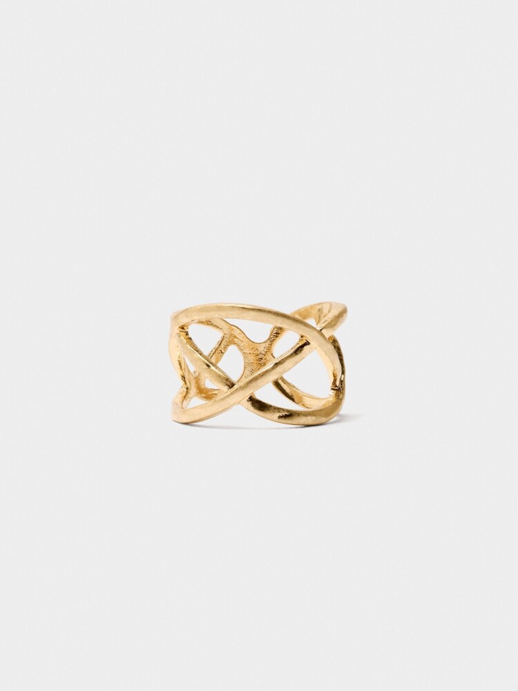 Anillo Entrecruzado dorado