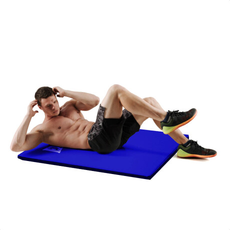 Colchoneta Cuerina C/ Cierre 100x60cm Gimnasia Yoga Azul