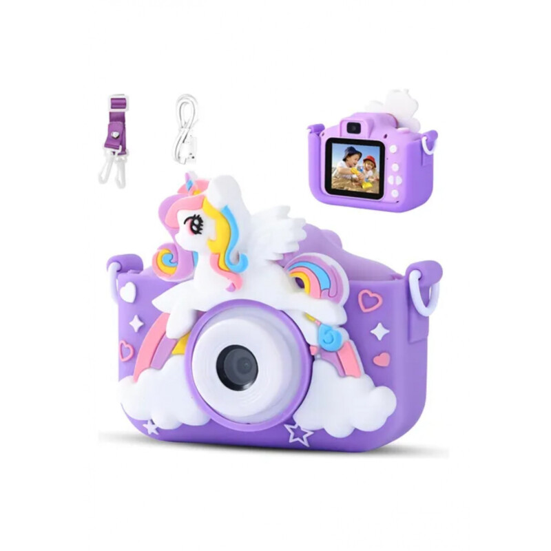 Camara de fotos infantil unicornio Violeta