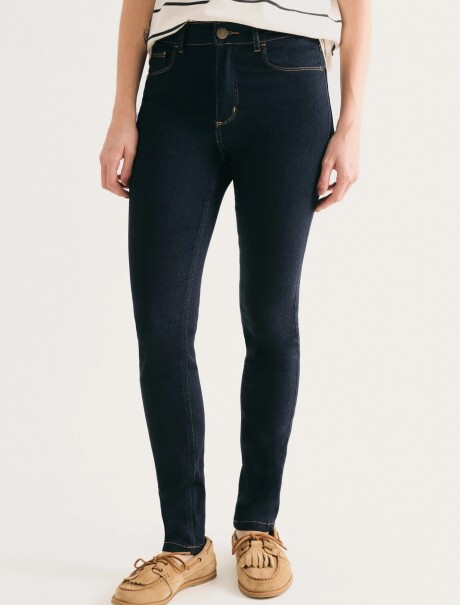 PANTALÓN DE JEAN SUPER SKINNY CINTURA ALTA PANTALON SUPER SKINNY FEM
