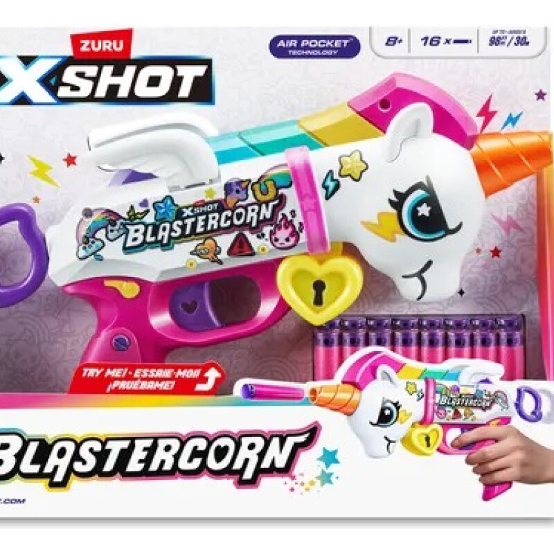 Pistola X - Shot Blastercorn Unicornio Con 16 Dardos. Pistola X - Shot Blastercorn Unicornio Con 16 Dardos.