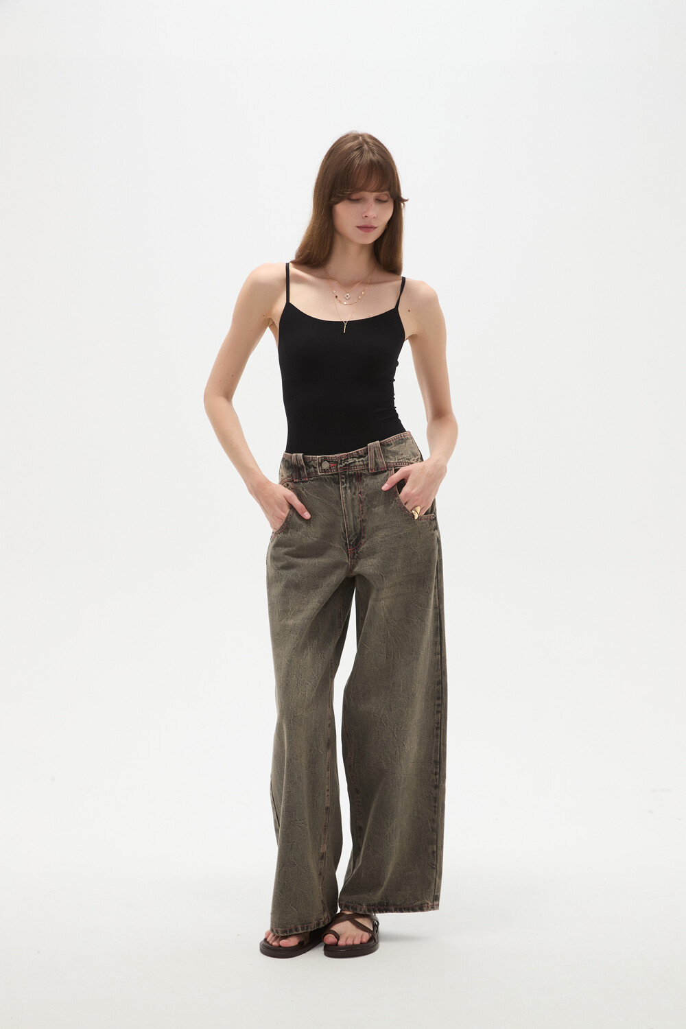 Pantalon Sarela Gris Oscuro