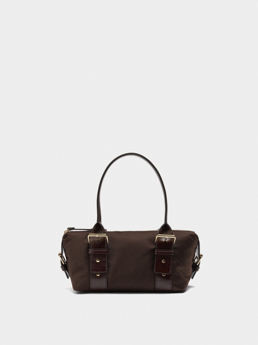 Bolso De Hombro De Nylon marron